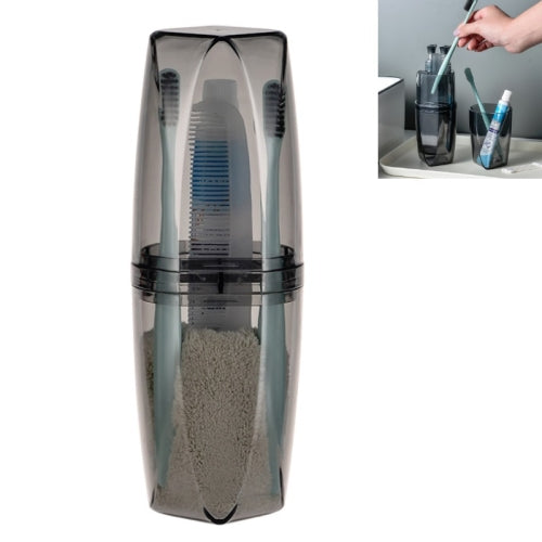 Portable Multifunctional Wash Cup Travel Large Capacity Toothbrushing Cup Set, Colour: Gray Suit