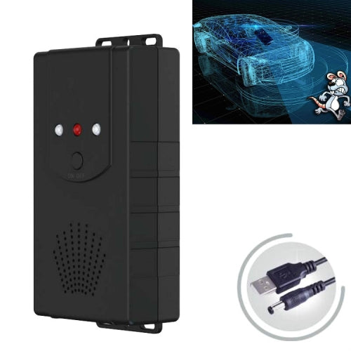 Ultrasonic Car Repeller Car Engine Compartment Electronic Repeller Micro-Light Wave Insect Repellent, Specification:USB(Black)