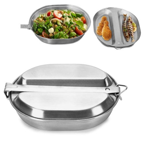 Stainless Steel Egg-Shaped Lunch Box Portable Lunch Box Outdoor Tableware