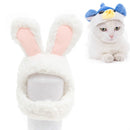 4 PCS Soft Cat Headgear Cat Dog Cross Dress Pet Hat, Size: XS(White Rabbit)