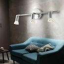 LED Chandelier Ceiling-mounted 9W Background Wall Adjustable Mirror Front Wall Light, Light color:Warm Light