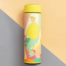 Macaroon Intelligent Temperature Measurement Stainless Steel Vacuum Flask Cup(Lemon Yellow)