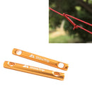 ShineTrip Outdoor Aluminum Rod Buckle Camping Tent Canopy Wind Rope Aluminum Alloy Double Eye Stick Wind Rope Buckle, Colour: Golden