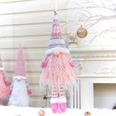 Christmas Faceless Dolls Holiday Decorations Children Gift, Style:32017(Pink)