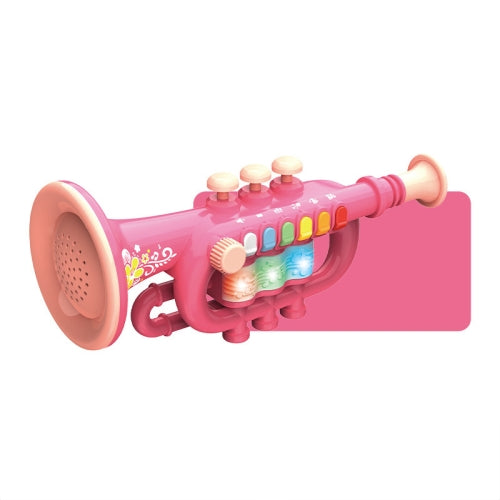 Children Early Education Puzzle Playing Simulation Musical Instrument, Style: 6806 Trumpet-Red