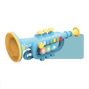 Children Early Education Puzzle Playing Simulation Musical Instrument, Style: 6806 Trumpet-Blue