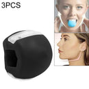 3 PCS Masseter Ball Mandibular Trainer Facial Muscle Trainer Silicone Face-Lifting Device(Black)