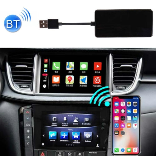 Modified Dedicated Carplay Box Wired To Wireless Car Navigation for Apple Mobile Phones, Applicable For Infiniti QX50/Q50L(Black Square)