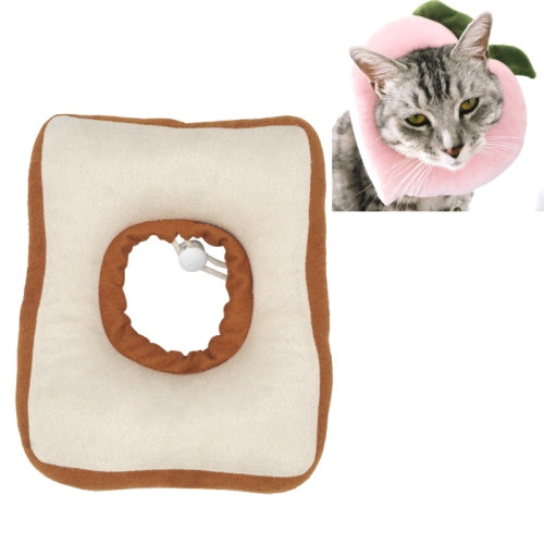 3 PCS Adjustable Collar Pet Anti Licking Collar Sterilization Cat Anti Scratch Collar, Style:Toast Bread