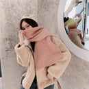 Autumn And Winter All-Match Pure Color Knitted Scarf Warm Scarf, Size:190 x 40cm(Snow Bud Powder)