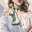 Narrow and Long Small Silk Scarf Retro All-Match Tie, Size:98 x 9cm(Green)