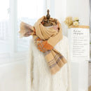 Autumn and Winter All-Match Thickened Imitation Cashmere Stripe Scarf, Size:200 x 60cm(Orange)