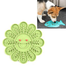 2 PCS Pet Cats and Dogs Silicone Slow Food Mat Anti-choke Bowl, Style:Flower Type(Green)