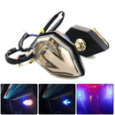 2 PCS Mini Light Guide Arrow Side Light Motorcycle Turn Signal(Yellow Blue)