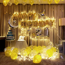 Birthday Party Layout Letter Aluminum Film Balloon Decoration Set(Style Three)