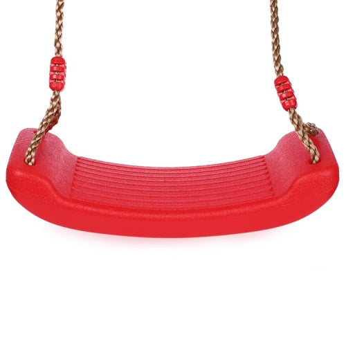 Children Outdoor Home Terrace Playground Green Plastic Swing Rope Large Plate Curved Seat(Random Color Delivery)