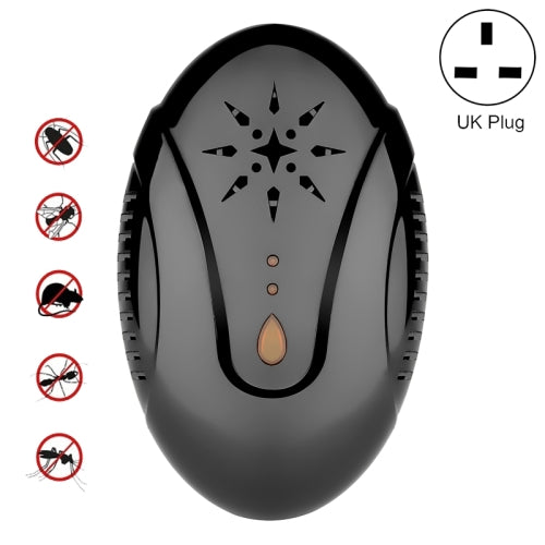 DC-9007 Ultrasonic Mosquito Repellent Portable Insect Repellent, Style:UK Plug(Black)