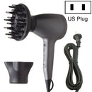 Lescolton 9809 Household Smart High-power Cold Hot Wind Leafless Negative Ion Hair Dryer with Hair Comb, Plug Type:US Plug(Black)
