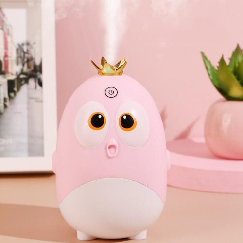Cute Chicken Crown Office Desktop USB Humidifier Home Mute Aroma Diffuser(Light Pink)
