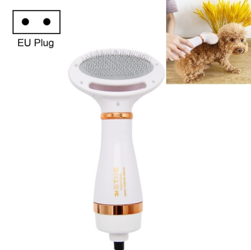 Pet Hair Dryer Cat & Dog Cleaning Electric Comb, Specification:EU Plug(Gold)