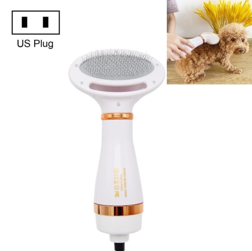 Pet Hair Dryer Cat & Dog Cleaning Electric Comb, Specification:US Plug(Gold)