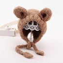 MZ9738 Cartoon Ears Baby Knitted Hat Children Warm Knitted Hat, Size: Around 42-48cm(Brown)