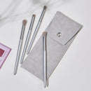 4 PCS / Set Makeup Brush Eye Shadow Brush Eye Makeup Set Soft Hair Detail Brush Smudge Brush With Brush Bag, Color:Silver