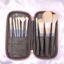 10 PCS / Set Makeup Brush Corn Silk Fiber Hair Loose Powder Brush Face And Eye Makeup Brush, Style:With Pink Zipper Bag