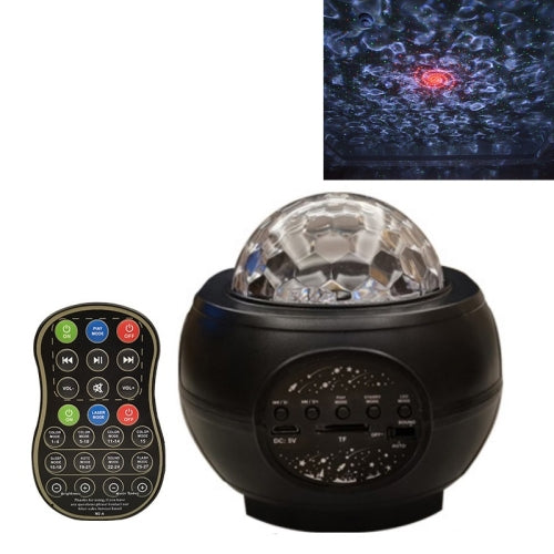 M2 8W Christmas Starry Sky Laser Projection Atmosphere Light Rotating Starry Dynamic Water Pattern Sleeping Light, Specification:Battery(Black)