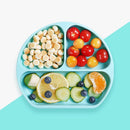 Baby Food Supplement Suction Cup Bowl Separation Portable Anti-Fall Cartoon Children'S Tableware, Colour: Blue(Without Straw)