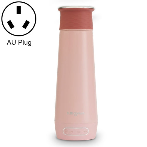 DOLIM B-E010 Smart Water Bottle Travel Thermos Cup, Plug Type:AU Plug(Dusky Pink)