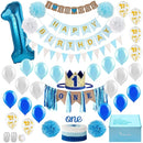 1 Year Old Birthday Party Decorations Baby 1 Year Old Birthday Balloon Set(Blue Suit A)