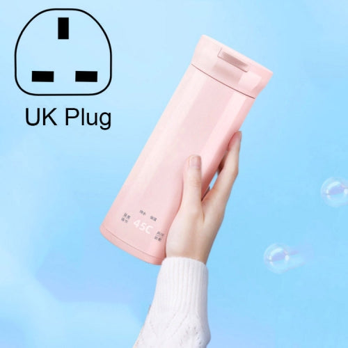 DOLIM B-E001 Smart Boiling Cup Display Temperature Travel Mini Thermos Cup, Colour: Cherry Blossom Pink, Plug Type:UK Plug