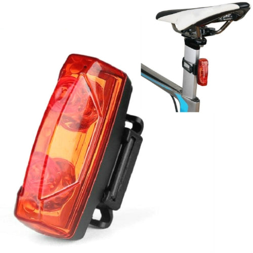 Magnetic Induction Taillight Bicycle Self-Generation Induction Taillight Waterproof Night Riding Safety Warning Light(Red)