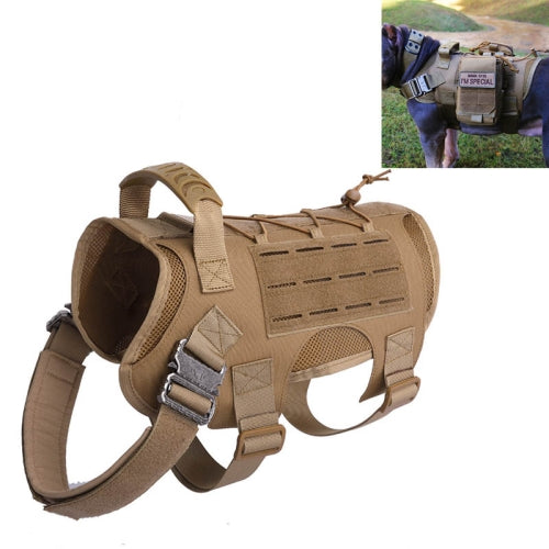 Training Dog Vest Outdoor Equipment Pet Clothes, Size: M(Brown)