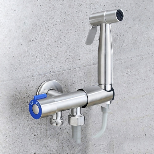 Stainless Steel One-In-Two-Out Multi-Function Three-Way Valve Faucet, Specification: Hand Wheel Spray Gun Set