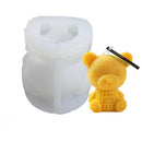 Cartoon Milk Tea Coffee Bear Ice Cube Silicone Mold Aromatherapy Candle Plaster Epoxy Mold, Specification: MC-153