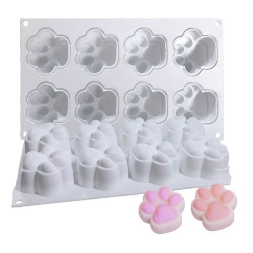 DIY Animal Claw Shape Candle Glue Cake Jelly Pudding Silicone Mold, Specification: 8 Large Cat Claws