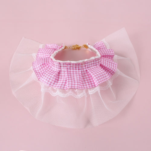 3 PCS Pet Lace Handmade Collar Cat Dog Rabbit Shooting Props, Size:S 20-25cm, Style:Pink Lace