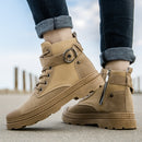 Martin Boots Male Wild High-Top Tooling Boots Casual Outdoor Hiking Shoes, Size: 39(Khaki)
