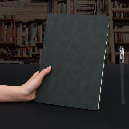 Notebook Business Retro Simple Notebook Office Notepad Lake Green B5 Sheepskin Simple Style