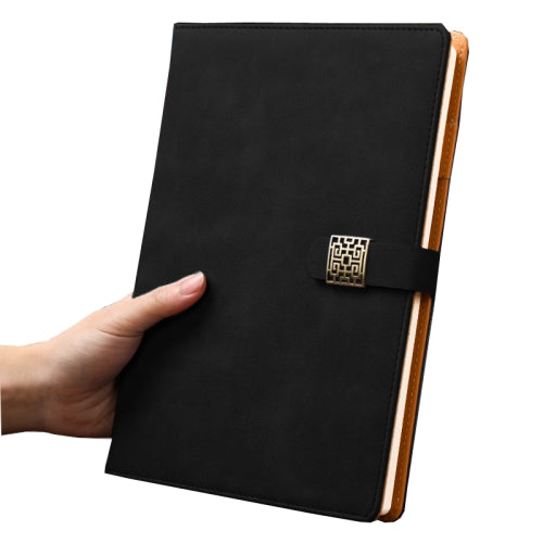 Notebook Business Retro Simple Notebook Office Notepad Black B5 Window Grille Magnetic Buckle