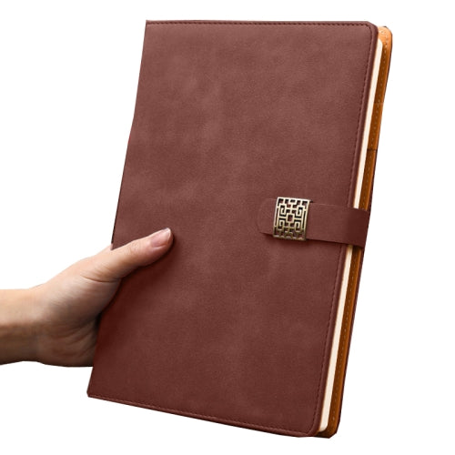 Notebook Business Retro Simple Notebook Office Notepad Coffee B5 Window Grille Magnetic Buckle