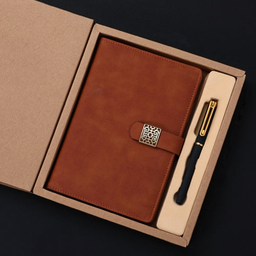 Notebook Business Retro Simple Notebook Office Notepad Brown A5 Kraft Paper Gift Box