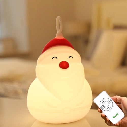 Creative Cartoon Santa Claus Silicone Night Light Christmas Gift, Remote Control Ver.