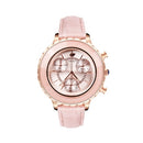 VIGER 1042 Multi-Function Ladies Watch Fashion Leather Waterproof Quartz Watch(Pink)