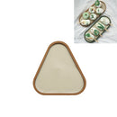 Desktop Shallow Storage Tray Sundries Tray Jewelry Display Tray , Triangle (Warm Brown)