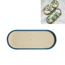 Desktop Shallow Storage Tray Sundries Tray Jewelry Display Tray , Oval (Green Lotus)