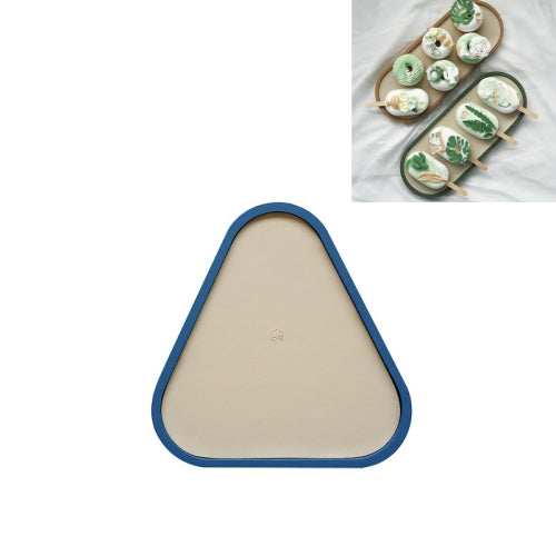 Desktop Shallow Storage Tray Sundries Tray Jewelry Display Tray , Triangle (Green Lotus)