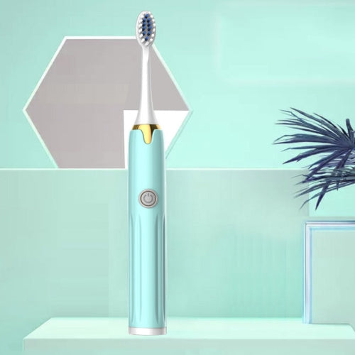 2 PCS Household Couple Smart Sonic Vibration Soft Fur Waterproof Electric Toothbrush, Colour: Morson Blue (1 Brush Head) Battery